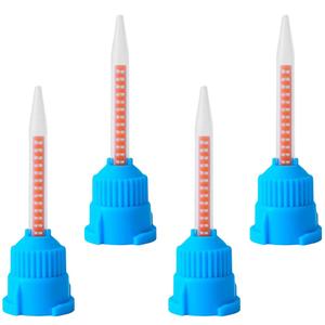 50 Pcs Short 10:1 Ratio Dental Mixing Tips High Performance Crown & Bridge Mixing Tips Blue&Orange