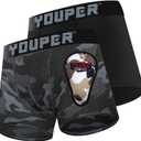 Youper 2 Pack Youth Brief with Soft Protective Athletic Cup, Youth Compression Underwear for Baseball & Football M