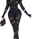 Sexy Womens Club Outfits, Black Jumpsuit For Women Sexy, Nude Sexy Jumpsuit (Large)