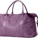 Travel Duffle Bag, Weekender Travel Bag Men Small Gym Bag for Women, Hospital Bag for Labor and Delivery, Overnight Bag Luggage Bag with Trolley Sleeve, Airplane Travel Essentials for Flying(Purple