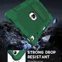 Azzsy Case for iPad Air 11 Inch M4/M3/M2 (2026/2025/2024), iPad Air 5th/4th Generation 10.9 Inch (2022/2020), Heavy Duty Shockproof Rugged Protective Case with Pencil Holder, Alpine Green