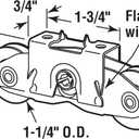 2 Pack Gliding Patio Door Tandem Roller Assembly Fits for Andersen P/N #1997061 (1982 to P) & Replaces #1273704 (1964 to 1982), 1-1/4" Steel Ball Bearing, Side Adjustable