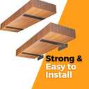 Hngsmart 4 x L Shelf Brackets (10.5"D x 5"W x 1 1/4"H) Heavy Duty Shelving Hardware, Suited for Rustic, Industrial, Farmhouse Decor, Floating Shelves Support , All Mouting Hardware Included-ANTIQUE