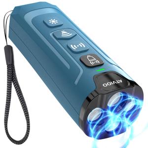 ATVIOO Dog Bark Deterrent Device - Ultrasonic Anti-Barking Devices with 3X Sonic Emitters, Up to 50FT Long Range & Rechargeable Bark Control - Safe for Dogs Training - Indoor & Outdoor (Blue)