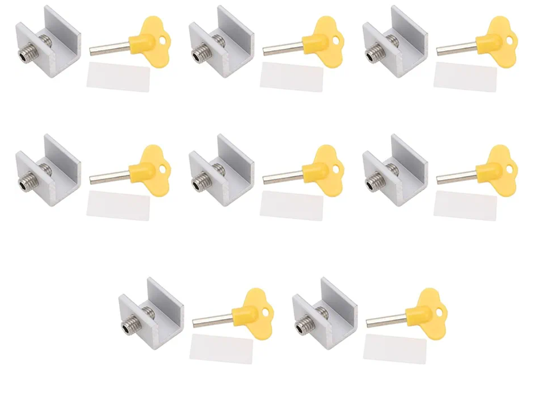 Adjustable Sliding Window Locks Aluminum Alloy Sturdy Secure for Family Single Hole