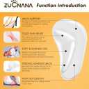 ZUCNANA Arch Support Inserts for Women Flat Feet (12 Pieces), Soft Gel Arch Support Insoles for Plantar Fasciitis, Reusable Arch Pads for Foot Pain Relief, One Size Fits Any