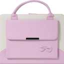 Cute Case for iPad 9th Generation 2021 / iPad 8th 7th Gen/iPad 10.2 Inch, Slim Handbag Leather Protective Cover with Stand Hand Strap Pocket for Girls Woman Kids for iPad 9 8 7,Pink