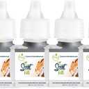 Scent Fill Coconut Sandalwood Plug in Air Freshener, 4 Scented Oil Refills