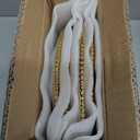 Christian Siriano Akoya Porcelain Dinnerware Set, 12-Piece - Dish Set for 4, Plates and Bowls Set, White and Gold