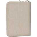 Lanxivi 48 Fountain Pen Case Tan Organizer Bag, Waterproof Canvas Pen Display Holder with YKK zipper