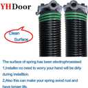 Pair of 2" Garage Door Torsion Springs with Non-Slip Winding Bars, Quality Precision Electrophoresis Black Coated, Minium Life 18,000 Cycles (.243" x 2" x 31")