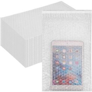 25 PACK Self-Seal Bubble Out Bags Cushioned Pouches 8'x 12'Clear Bubble Pouches Double Walled Cushioning Shockproof Foam Bags for Shipping, Storage, Moving
