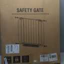34" Extra Tall Baby Gate for Stairs, Auto Close Stroller Friendly Dog Gate Indoor for Doorways, Pressure Mounted 29"-40" Wide Baby Gate, Easy Walk Through Gate for Children & Pets, White