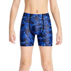 DEVOROPA Youth Boys Swim Shorts Square Leg Swimsuit Nylon Swimming Boxer Brief UPF 50+ M