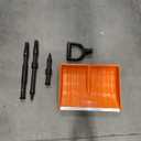 Yocada Snow Shovel for Driveway Home Garage Snow Removal Aluminum Strip with D-Grip Handle 55 inch Long Large Capacity Shovel for Garden Car Camping Outdoor, Orange