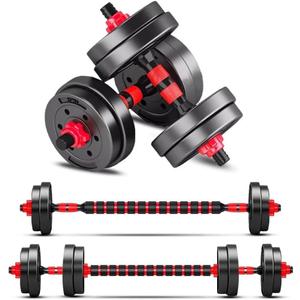 Adjustable Weights Dumbbells Sets, 20/30/40/50/60/80 lbs (10/15/20/25/30/40 KG). Free Weights-Dumbbells Set of 2 Convertible to Barbell a Pair of Lightweight for Home Gym, Women and Men Equipment