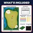 TOY Life Chipping Golf Practice Mats Golf Game Training Mat Indoor Outdoor Games for Adults Family Kids Outdoor Play Equipment Stick Chip Golf Set Backyard Game(Patented)