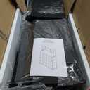 Black Dresser with Multiple Fabric Drawers, Dresser for Bedroom with Charging Station and LED Lights,Dressers & Chests of Drawers for Bedroom, Steel Frame & Wooden Top, Entryway