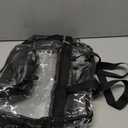 Paxiland Clear Bag for Stadium Events 12x6x12, Clear Tote Bag with Reinforced Strap, Transparent Bag for Sports Concert (Black)