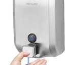 ASIALEO Stainless Steel Wall-Mounted Gel Soap Dispenser, Capacity 1200ml/40oz, with a Manual Press Leak-Proof Pump, Suitable for Commercial and Home Bathrooms and Kitchen