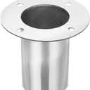 PATIKIL 2.5" Duct Connector Flange, Straight Pipe Exhaust Flange Stainless Steel Pipe Hose Duct Collar for Heating Cooling Ventilation HVAC System