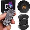 Fidget Toys Adults Set, Metal Fidget Slider, Spinner and Haptic Coin, Decompression Metal EDC Cool Figette Toys for Adults Anxiety Relieve Stress, Greater Focus, 3 Pack Black