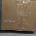 Sweetcrispy Home Office Managerial Executive Chair with Ergonomic Design, Mid-Back Mesh Swivel, Comfortable Lumbar Support and Rotating Wheels for Bedroom, Study (Pink)