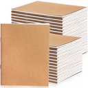Epakh about 75 Pack Mini Kraft Paper Notebooks Bulk Small Blank Notebooks Unlined Pocket Journals Small Sketchbook for Kids Students Drawing Writing, 48 Pages, 24 Sheets, 4.25 x 5.5 Inch (Brown)