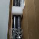 1 Inch Blackout Curtain Rods for Windows Patio, Adjustable Room Divider Curtain Rod Wall Mount & Ceiling Mount for Indoor & Outdoor, Black, 144" to 168"