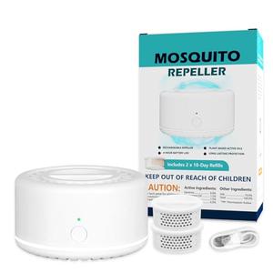 Mosquito Repellent Outdoor Patio, Bug Repellent Outdoor Electronic Mosquito Repeller for Camping Outing Hiking, Mosquito Control Device(2 Refill, Citronella)
