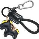 2 x Leather Horse Bag Charm, Handbag Purse Pendant - Cute Keychain for Women Men | Gift Idea