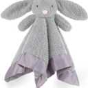 Apricot Lamb Stuffed Animals Gray Bunny Rabbit Security Blanket Infant Snuggler Plush Baby Lovey(Gray Bunny, 13 Inches)