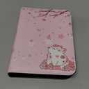 Card Binder for Girls Gifts,440 Cards Collectible Trading Card Holder Case with 55 Sleeves, 4 Pocket for TCG Game Cards Collection Sports Trading Cards Collector Album (Sakura cat)
