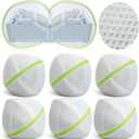 Shappy 6 Pieces Bra Washing Bag for Laundry Mesh Wash Lingerie Underwear Brassiere Washing Bags with Zipper for Women Laundry Storage (7.87 Inch,Green)