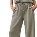 MEROKEETY Women 2 Piece Set Summer Outfits Sweatsuit Half Zip Cap Sleeve Sweatshirt Wide Leg Sweatpant Tracksuit Sets (XL)