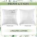 Mixweer 2pcs Wedding Embroidered Kneeling Pillows Nuestra Boda 18 x 18 Inch Embroidered Prayer Pillow Satin and Lace Kneeling White/Silver, Cojines para Boda, Decoracion(18",with 2 Pillows)