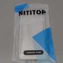 NITITOP Compatible with iPhone 13 Pro Max Case Cute Clear White Durable Ribbon Bowknot Pattern for Girls Women Soft TPU Transparent Full Camera Lens Shockproof Protective Phone Cover - White