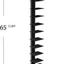 SEI Furniture 12 shelf Metal Spine Book Tower, Black