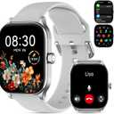 Smart Watch for Women Men(Answer/Make Call), Smartwatches with Heart Rate/SpO2/Sleep/Stress Monitor, IP68 Waterproof Activity Tracker for Android iPhone, 100+ Sports Fitness Watches (Gray, 2.01)