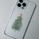 Watercolor Christmas Tree Phone Case Compatible with iPhone 16 Pro Max, Aesthetic Christmas Phone Case for iPhone 16 Pro Max, Cool TPU Shockproof Case Cover