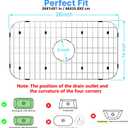 Sink Rack for Bottom of Sink,26"x14",Kitchen Sink Mat,Center Drain