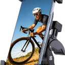 Bike Phone Holder Mount, Motorcycle Phone Mount, 360 Adjustable Phone Holde Mount for Bike and Motorcycle, Shockproof & Anti-Shake Design, Fits 4.77 Smartphones (Black)