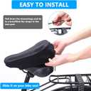 Bike Seat Cushion, Waterproof Gel Bike Seat Cushion Cover - Soft Padded Comfort for Men & Women