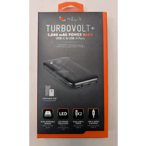 Helix Power Bank Turbovolt+ 5000mAh 3-Port Portable Battery