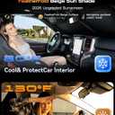 Car Windshield Sun Shade Foldable for Silverado 1995-2026, Helps Keep Car Cooler, Beige Heat Shield with 99% UV Protection and Storage Bag for Daily Parking, Cars, SUVs
