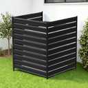 3 Panels Air Conditioner Fence42" H x 38" W Outdoor Freestanding Privacy Panel Screen Trash Can Decorative Fence Panel No Dig Backyard Fencing for AC, Patio, Pool, Outside, Backyard, Balcony