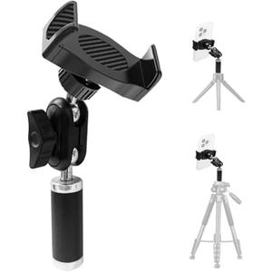 JCTRIWAY Tripod Phone Mount, Universal Phone Holder for Tripod, Cell Phone Tripod Mount Adapter Multi Angle Adjustment Tripod Phone Holder for iPhone, Samsung Galaxy and Other Smartphones
