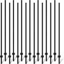 Metal Fence Post 7feet, Heavy Duty Garden Fence Post for Holding Wire Fence, Sign U Post Pack of 15 Sturdy Outdoor No Dig Fence Post for Garden Yard  Black