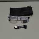 Smart Glasses Bluetooth Audio Sunglasses for Men Women with Dual Stereo Speakers, Open Ear Music & HD Calling, Touch & Voice Assistant, UV Protection, Silver