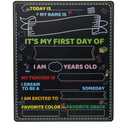 First & Last Day of School Chalkboards, 10''-12'' Double Sided Back to School Sign for Kids/Boys/Girls with Chalk Erasable Reusable Painting Board Message Board (Style 4)